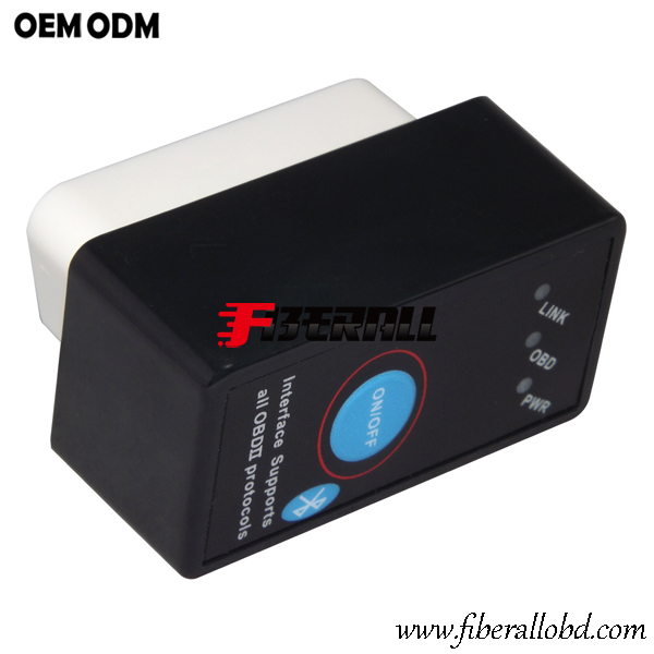 Scanner Bluetooth Auto Engine OBD com botão liga / desliga